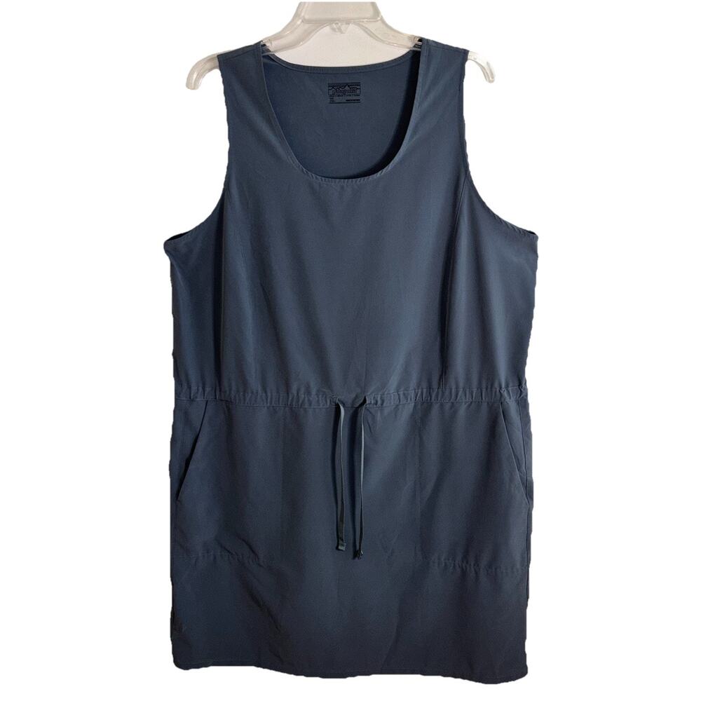 Patagonia Women’s Fleetwith Dress XL Blue Gray Drawstring Waist Pockets Stretch